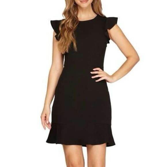 ✨Boohoo Emma Frill Hem Dress✨ - Picture 1 of 7